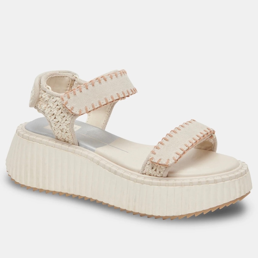 NEW DOLCE VITA IVORY PLATFORM SANDALS